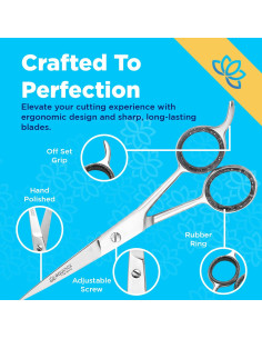 Juego de Tijeras de Corte de Cabello Equinox 6.5" Profesional 2