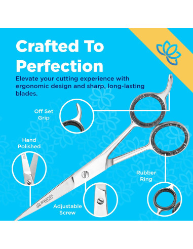 Juego de Tijeras de Corte de Cabello Equinox 6.5" Profesional