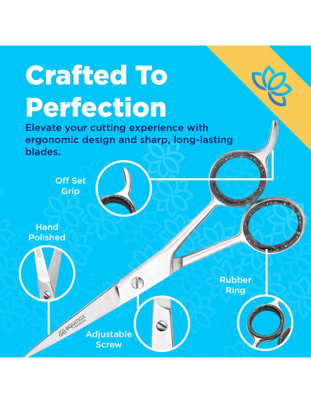 Juego de Tijeras de Corte de Cabello Equinox 6.5" Profesional