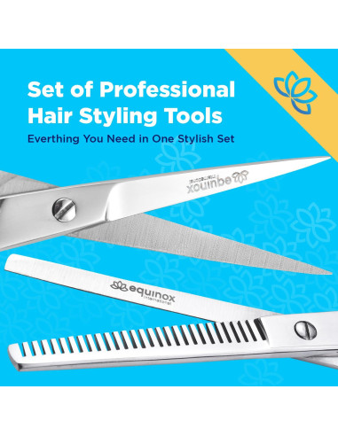 Juego de Tijeras de Corte de Cabello Equinox 6.5" Profesional