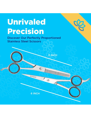 Juego de Tijeras de Corte de Cabello Equinox 6.5" Profesional