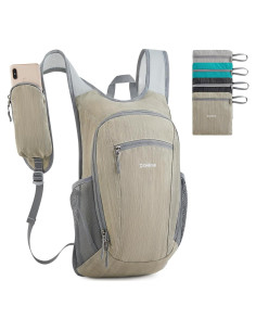 Mochila de Senderismo Plegable G4Free 15L Beige Impermeable