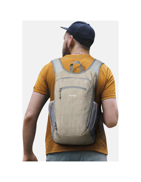 Mochila de Senderismo Plegable G4Free 15L Beige Impermeable Mochila de Senderismo Plegable G4Free 15L Beige Impermeable