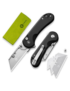 Cuchillo Utility Plegable CIVIVI Elementum Negro con 3 Cuchillas