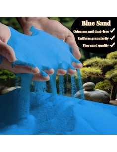Arena Azul Fina 425 g para Artesanías y Jardines Zen - ARENAFLUJO 2