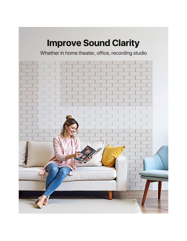 Paneles Acústicos Autoadhesivos Soundsbay Ladrillo Beige 12 Pzas