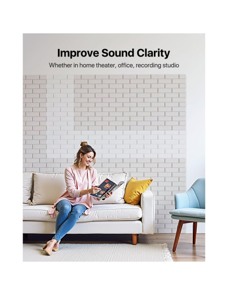 Paneles Acústicos Autoadhesivos Soundsbay Ladrillo Beige 12 Pzas