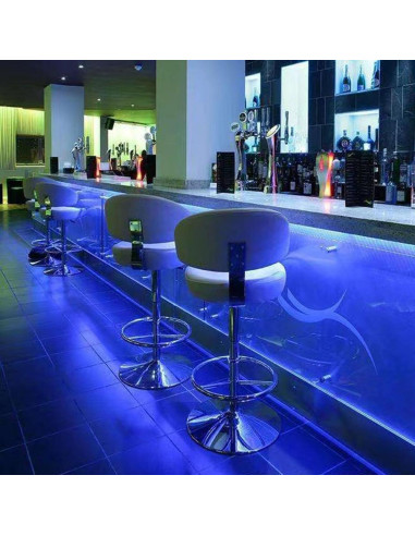 Tira de Luz Neón LED LAMPHOME 5.49M Azul Impermeable 120 LEDs