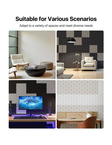 Paneles Acústicos Autoadhesivos Soundsbay Ladrillo Beige 12 Pzas