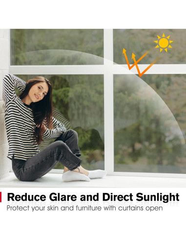 Película de Privacidad Haton 44.5x200cm, Control UV y Calor