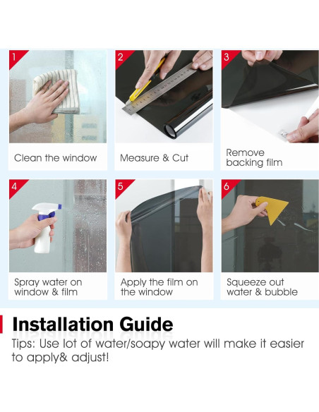 Película de Privacidad Haton 44.5x200cm, Control UV y Calor Película de Privacidad Haton 44.5x200cm, Control UV y Calor