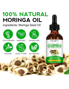 Aceite de Moringa Puro 60ml FSLHCY - Hidratante Facial y Capilar 2