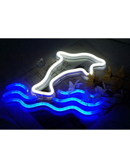 Luz de Neón LED Delfín Grande NiniTe LIGHTS USB 32 cm
