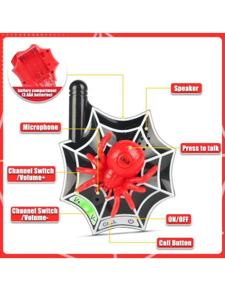 Walkie Talkies para Niños Qichuang MQ-21B Alcance 914m