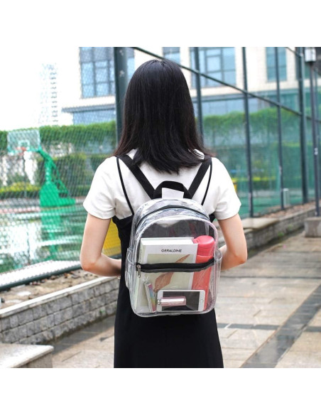 Mochila Mini Transparente Aprobada Estadio PVC Azul Bebé