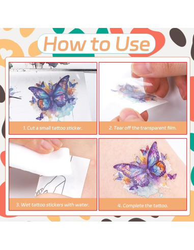 Tatuajes Temporales de Margarita Yoyuspy - 200 Calcomanías