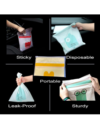 45 Bolsas de Basura Portátiles Starryland Impermeables 30x24.9cm