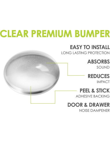 Bumpers Transparentes Slipstick 20 Piezas 1.27 cm Silicona