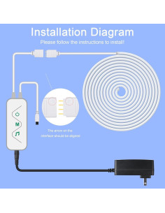 Luces de tira LED Neón MIHEAL 5m IP67 Control Remoto 2