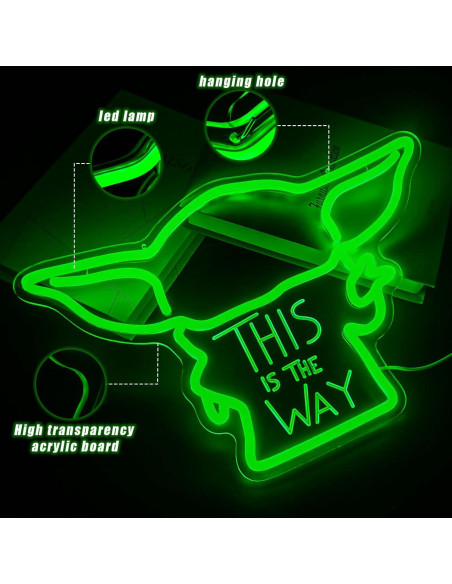 Luz de neón Anime Gevbay 'Este es el camino' 40x27 cm USB Luz de neón Anime Gevbay 'Este es el camino' 40x27 cm USB