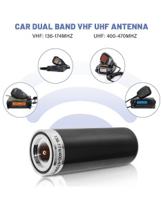 Antena NMO Anina 3dBi Doble Banda VHF UHF 8.89 cm 2