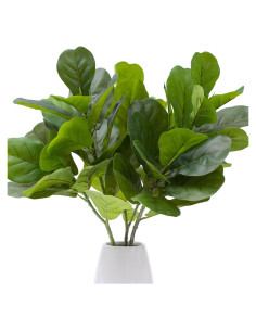3 Ramas Artificiales Heleze Ficus Lyrata 85 cm Verde Decoración