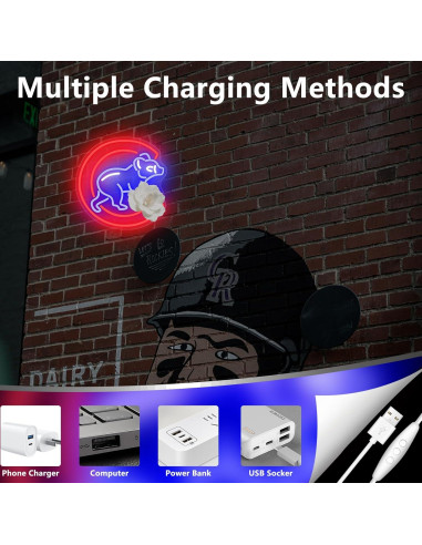 Luz de Neón LED Oso Saly Ror 32.5x32cm Decoración