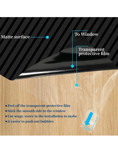 Película Blackout Niviy 30x200 cm - 100% Bloqueo Luz Solar