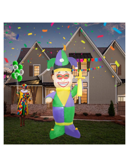 Decoración Inflable de Payaso 1.83m InfleasJoiy con LED
