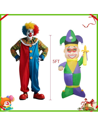 Decoración Inflable de Payaso 1.83m InfleasJoiy con LED