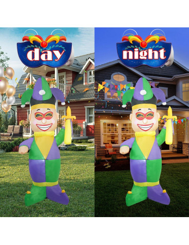 Decoración Inflable de Payaso 1.83m InfleasJoiy con LED