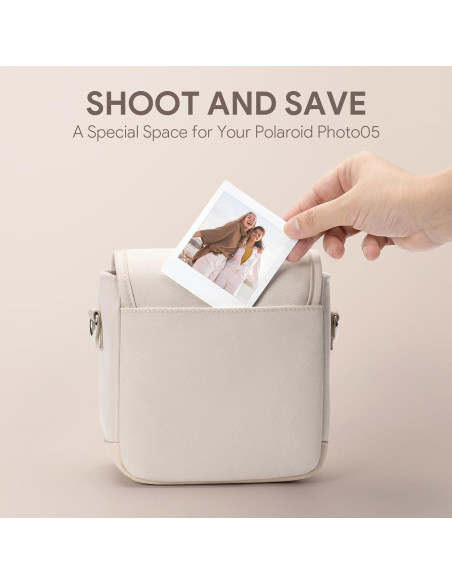 Funda de cámara Instax Beige compatible Mini 12/11/40/99/EVO