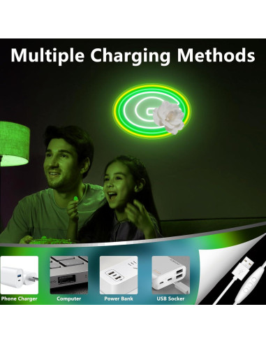 Luz de Neón Verde LED Saly Ror 42.2x30.2 cm Decorativa