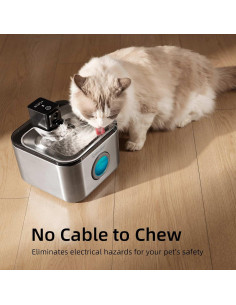 Fuente de Agua Inalámbrica para Gatos Speedeer 4L Acero Inoxidable 2