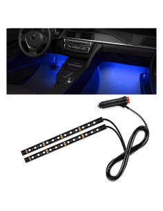 Tira de Luz LED Interior de Coche Wevdn 12V Azul 24 LED