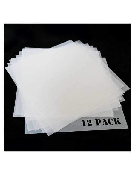 12 Hojas Plantillas Mylar 30.48x30.48cm EGOSKY Reutilizables