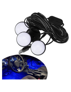 Luces LED RGOAANC para Pedales de Coche, 4 en 1 USB