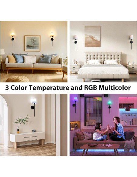 Juego de Apliques de Pared Inalámbricos AUXRAM 2 Unidades