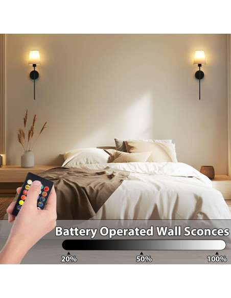 Juego de Apliques de Pared Inalámbricos AUXRAM 2 Unidades