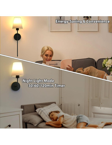 Juego de Apliques de Pared Inalámbricos AUXRAM 2 Unidades