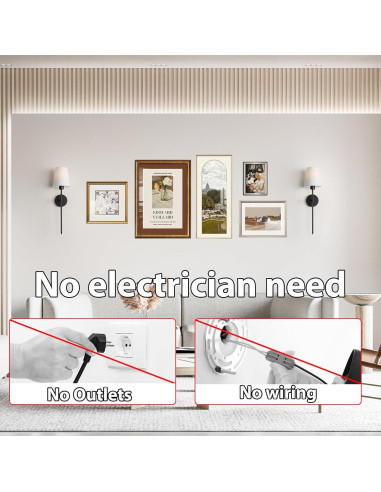 Juego de Apliques de Pared Inalámbricos AUXRAM 2 Unidades