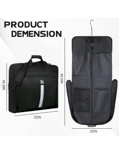 Bolsa de Ropa de Viaje Goloni Negra 63.5x61 cm Impermeable 2