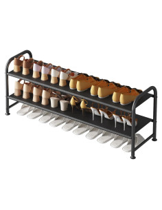 Organizador de Zapatos 2 Niveles INGIORDAR Metal Negro