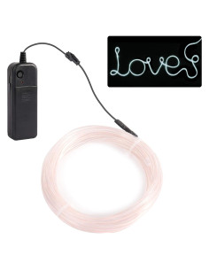 Luz de Alambre EL 5m Vicsdep - Tira de Luces Neón Blanca