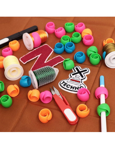 100pcs Abrazadores de Bobinas New Brothread - Silicona Flexible