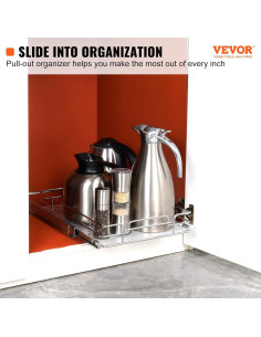 Organizador de Gabinete Extraíble VEVOR 32cm x 42cm x 9cm Acero 2