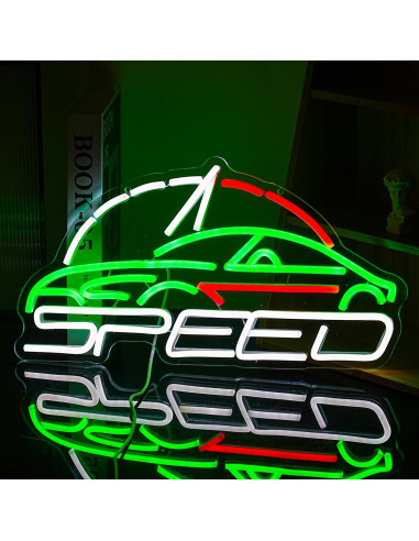 Luz de Neón LED Regulable BNEMCEZH 42x22 cm USB Coche Deportivo