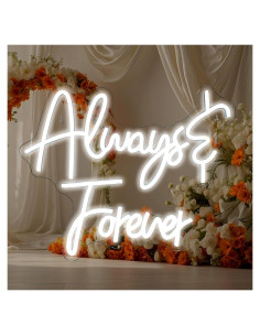 Letrero Neón Siempre & Para Siempre ineonlife 39.1x32 cm LED USB