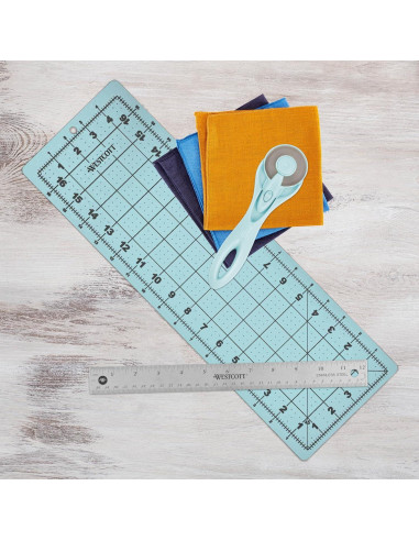 Set de Manualidades Westcott 3 Piezas - Cortador 45mm, Base y Regla