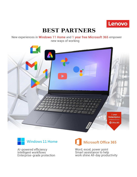 Lenovo IdeaPad 1 Laptop 15.6" FHD 12GB RAM 256GB SSD Windows 11